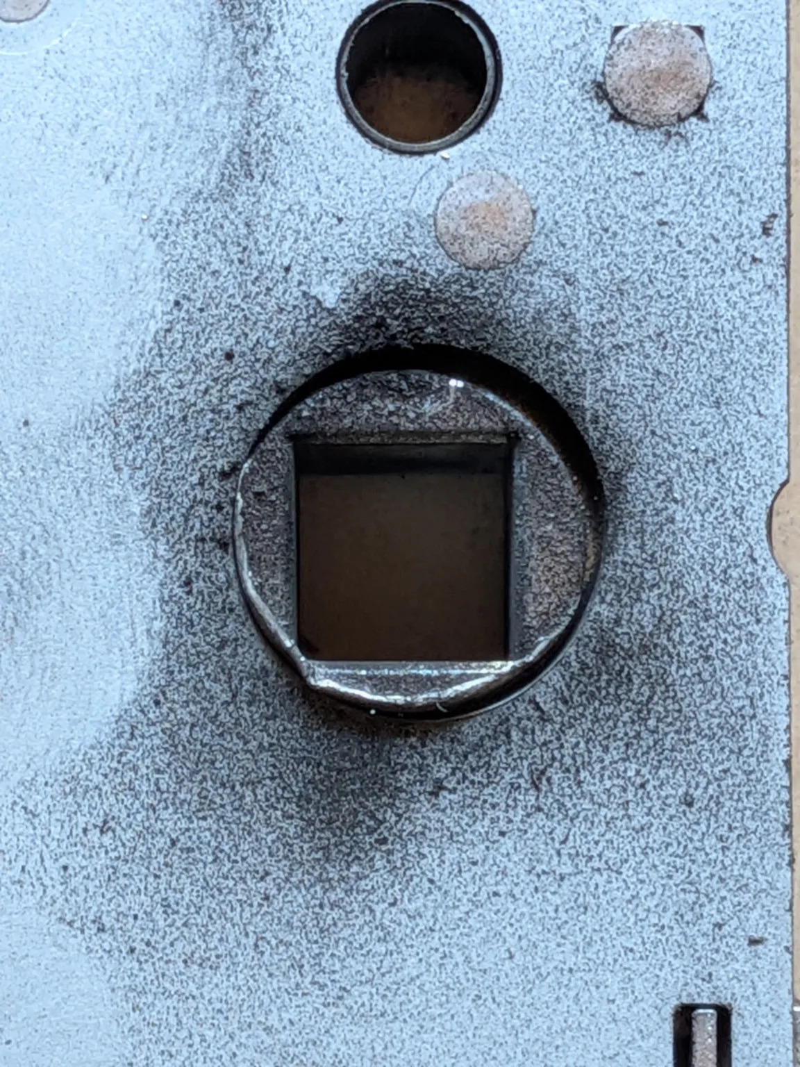 Detailaufnahme der Schlossnuss am ausgebauten Hauptschloss
